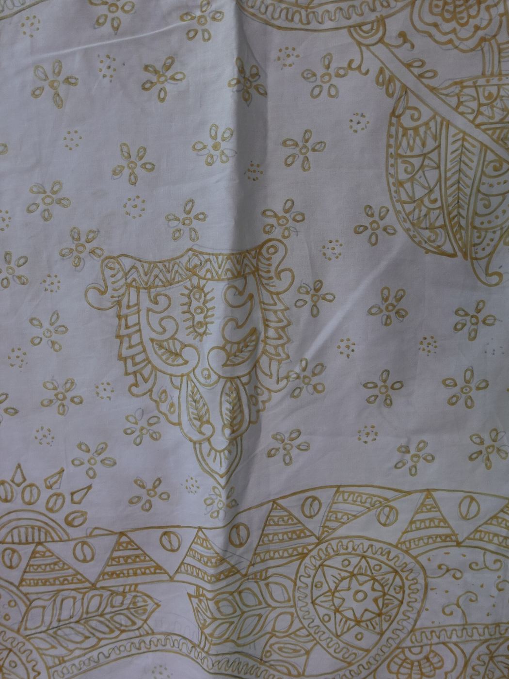 Kain batik cap hasil produksi satu batch warna